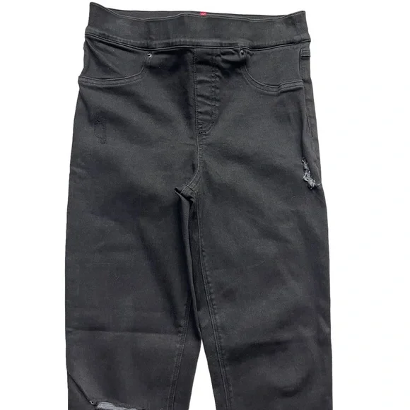 Spanx Distressed Skinny Jeans Women's S High Rise Stretch Denim Raw Hem 20213R - Picture 4 of 15